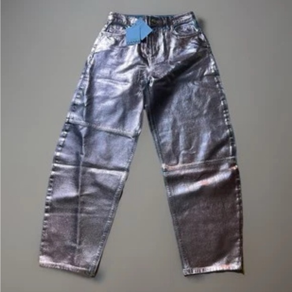 Ganni Foil Denim Stary Jeans - Picture 6 of 9